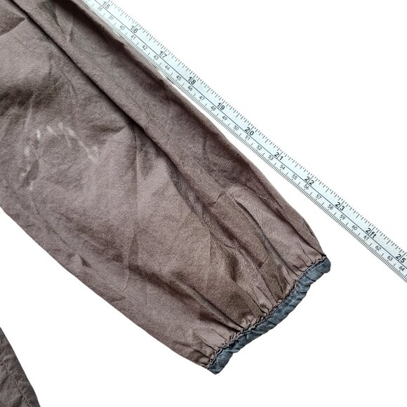 XCVI Blouse Womens S Bohemian Top Gray Peasant Boho Hippie Tunic Embroidered - Picture 8 of 12